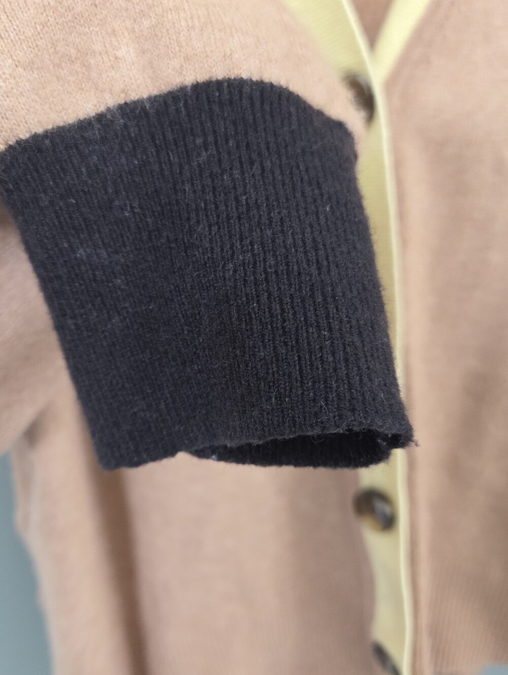 Ann Taylor Wool Blend Sweater Cardigan Womens Size Large Fall Cozy Neutral - Picture 5 of 13